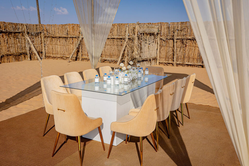 desert party setup